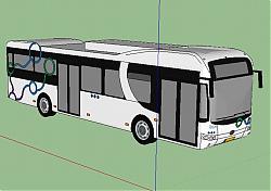 公交巴士公共SU模型 免费sketchup模型下载