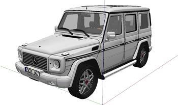 奔驰越野车大GSU模型 免费sketchup模型下载