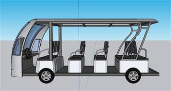 电瓶车观光车SU模型 免费sketchup模型下载