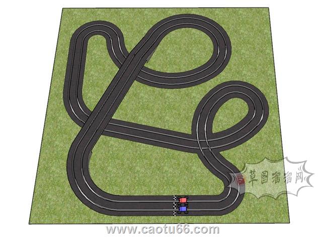 汽车赛道SU模型 1