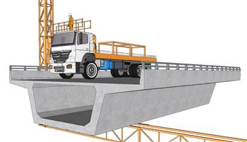 桥梁检修车辆SU模型
