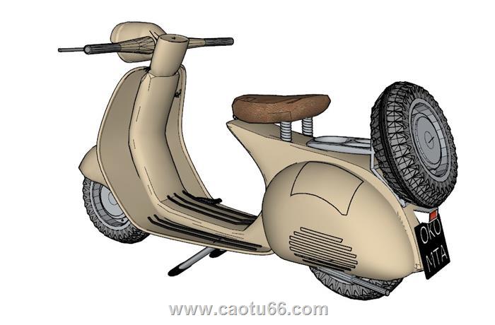 电动车摩托车SU模型 1