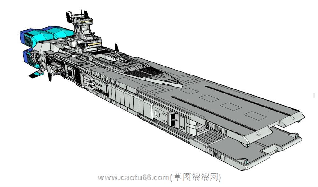 未来战舰SU模型 1