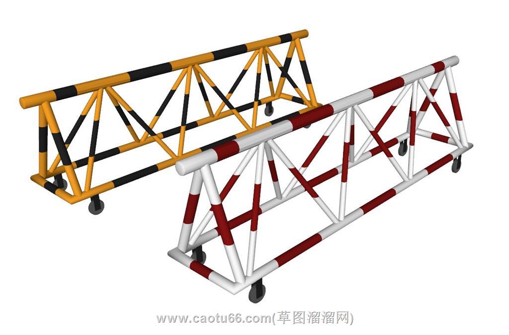 拒马护栏安全SU模型 1