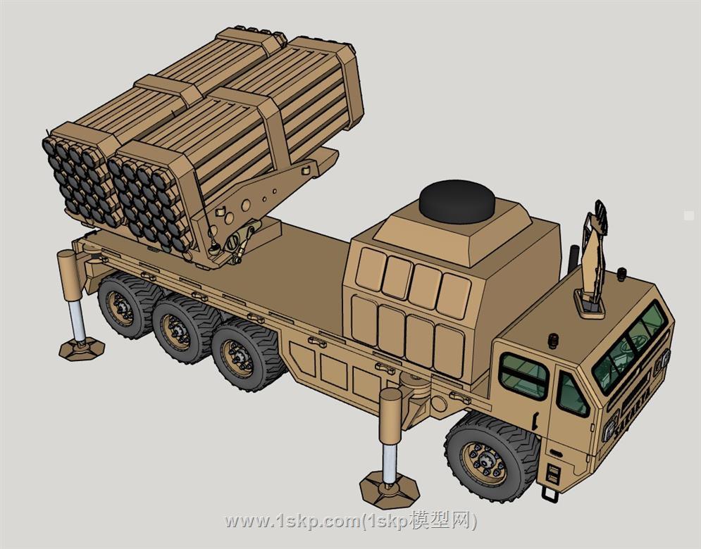 导弹发射车SU模型 2