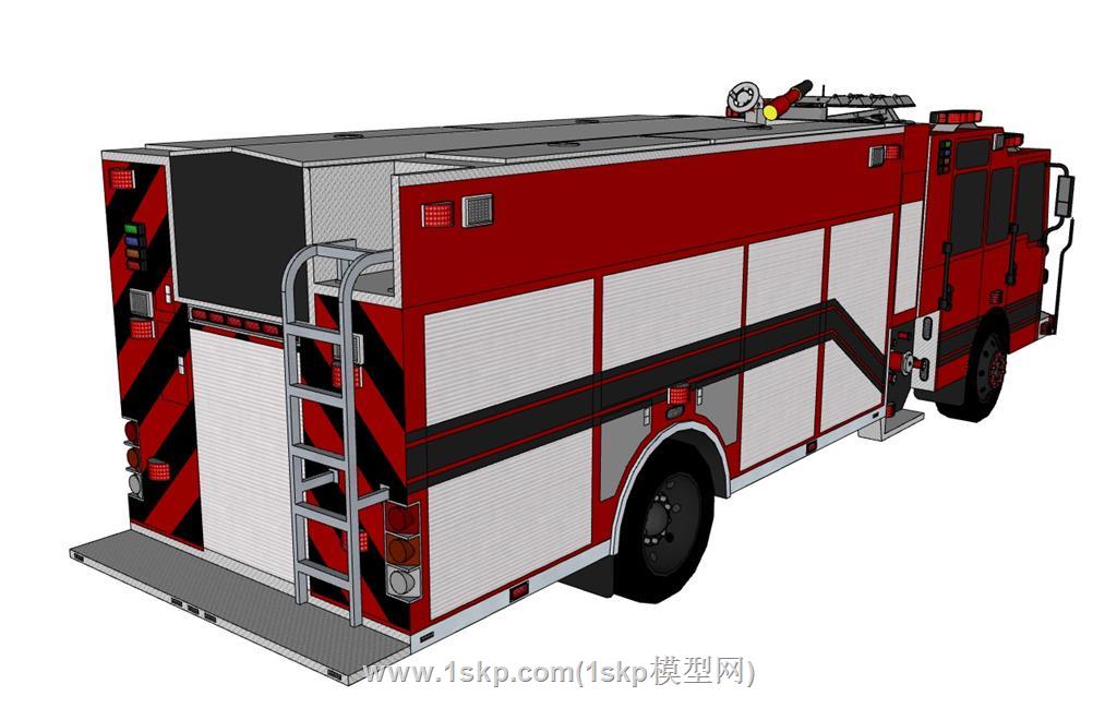 消防车救火车SU模型 3