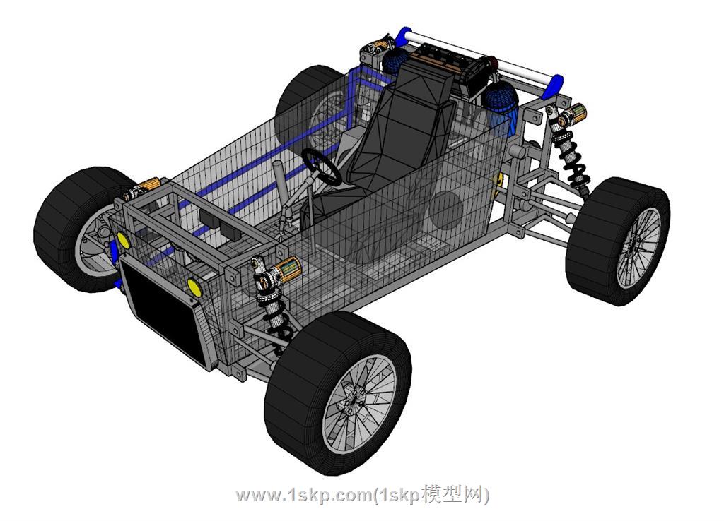 卡丁车SU模型 1