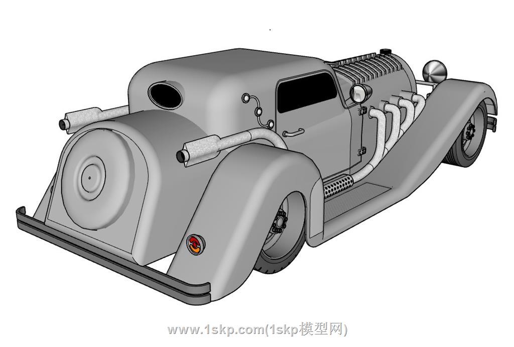 老爷车汽车SU模型 3