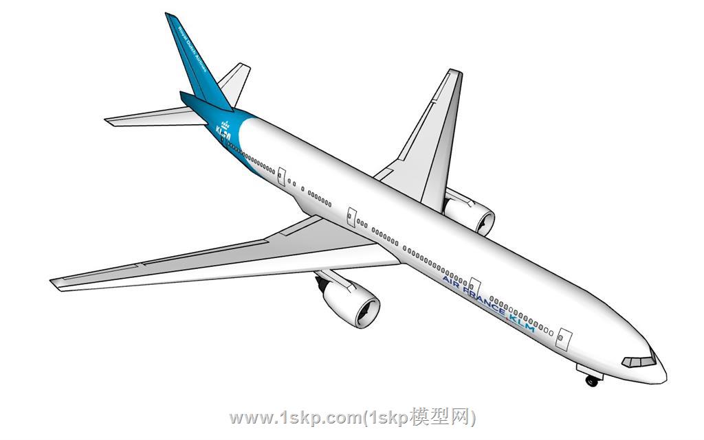 飞机客机航班SU模型 1