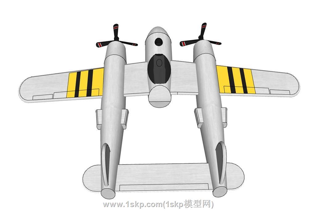 双尾蝎无人机SU模型 3