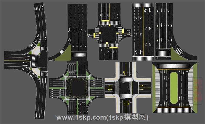 交通路口十字路口道路 1