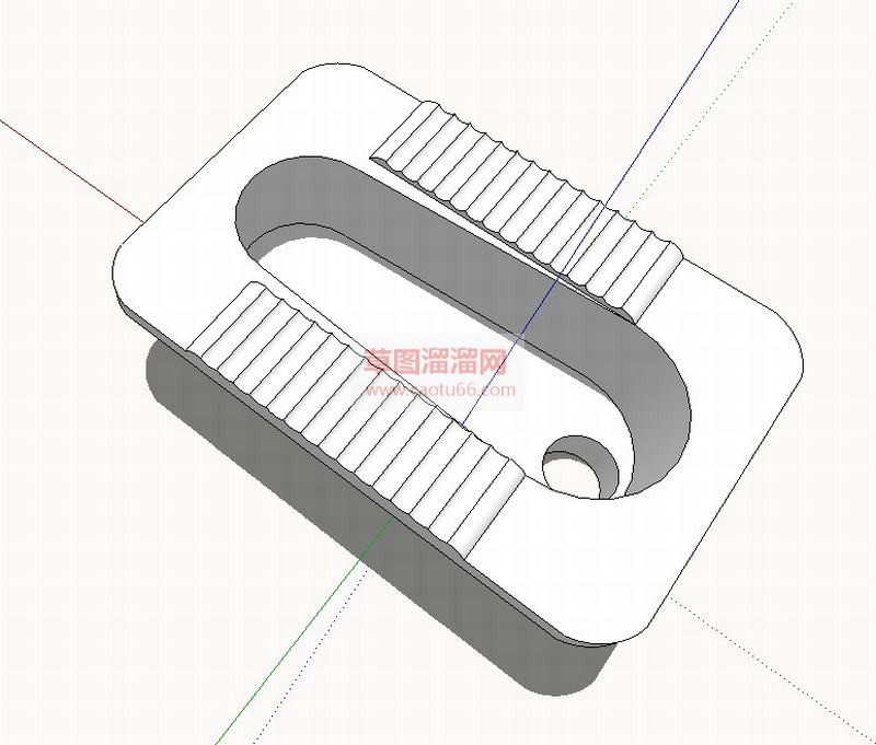 中式蹲便池SU模型 1