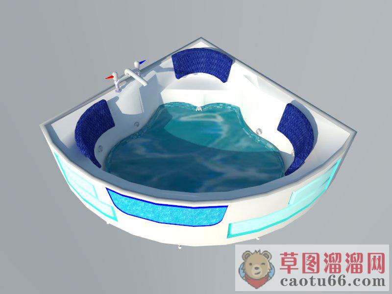 水力按摩浴缸SU模型 1