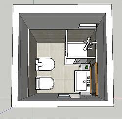 浴室卫生间洗澡房SU模型 免费sketchup模型下载