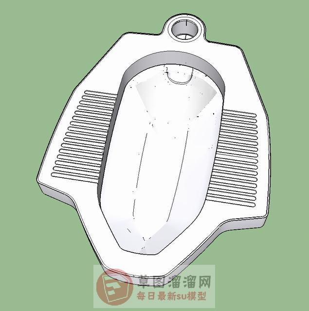 蹲便器蹲便池厕所坑SU模型