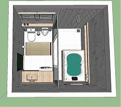 洗手间浴室间卫生间SU模型 免费sketchup模型下载