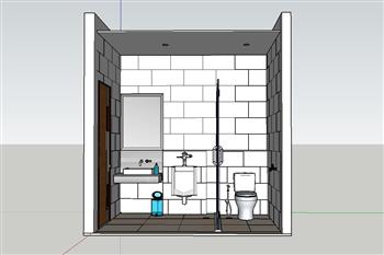 卫生间浴室SU模型 免费sketchup模型下载