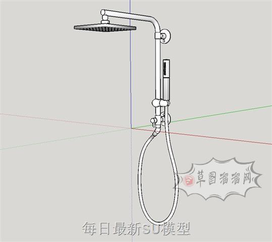 花洒喷淋浴卫SU模型 1