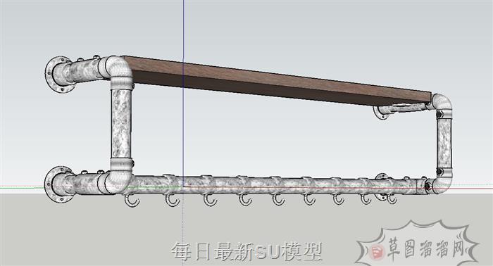 毛巾挂架浴卫SU模型 1