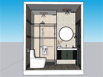 浴室卫生间马桶SU模型