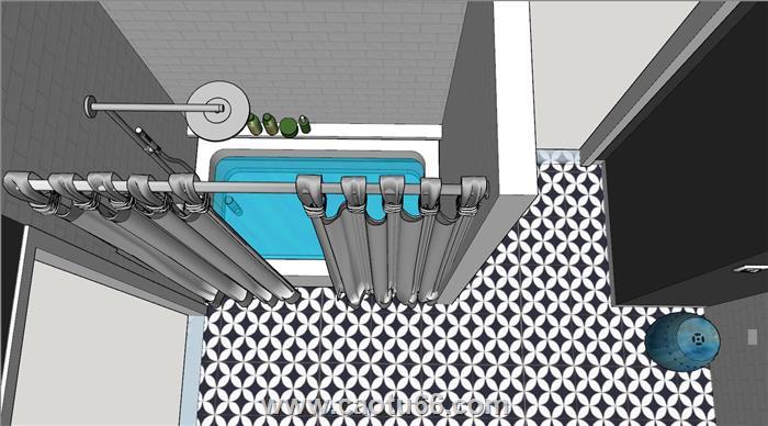 浴室柜卫生间SU模型 3