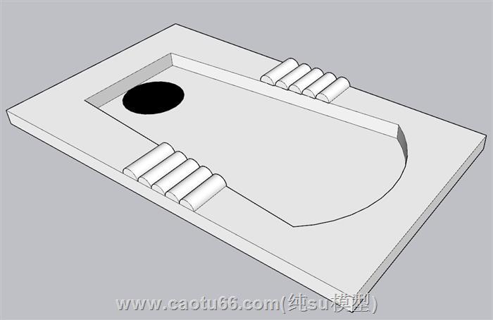 蹲便器蹲厕马桶SU模型 1