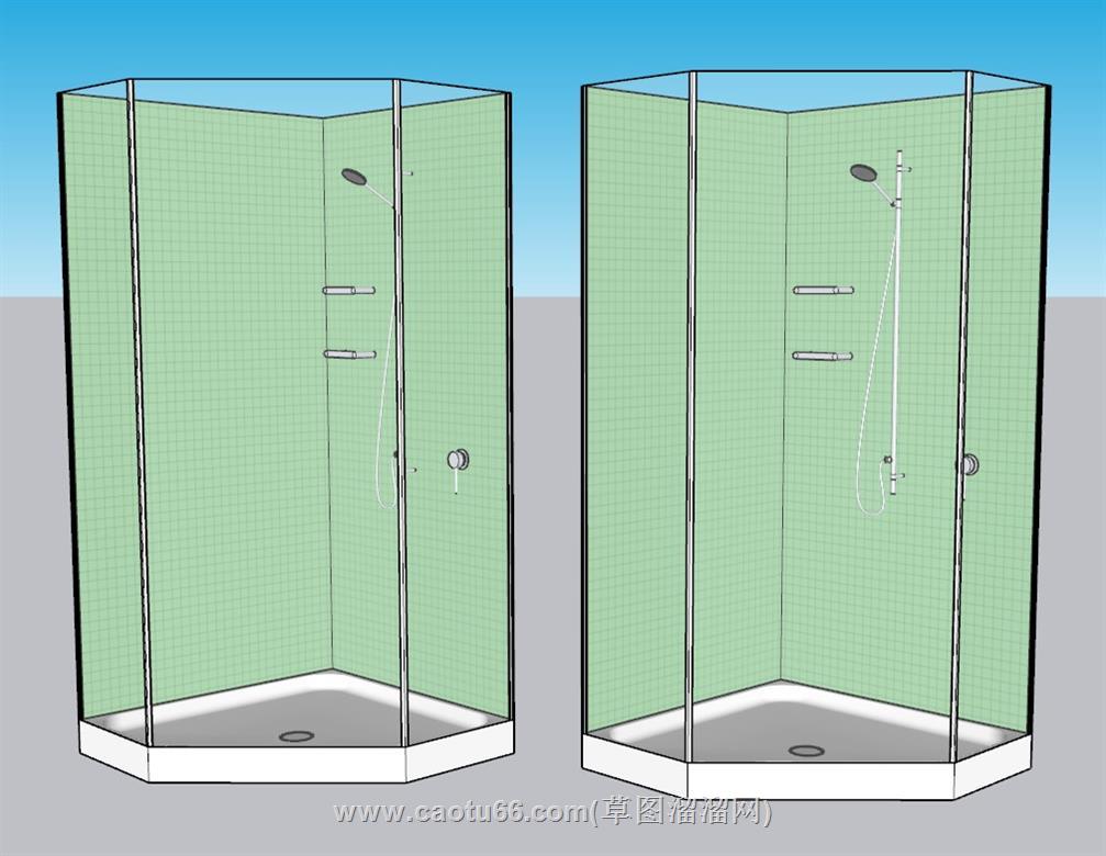 浴室淋浴间SU模型 1