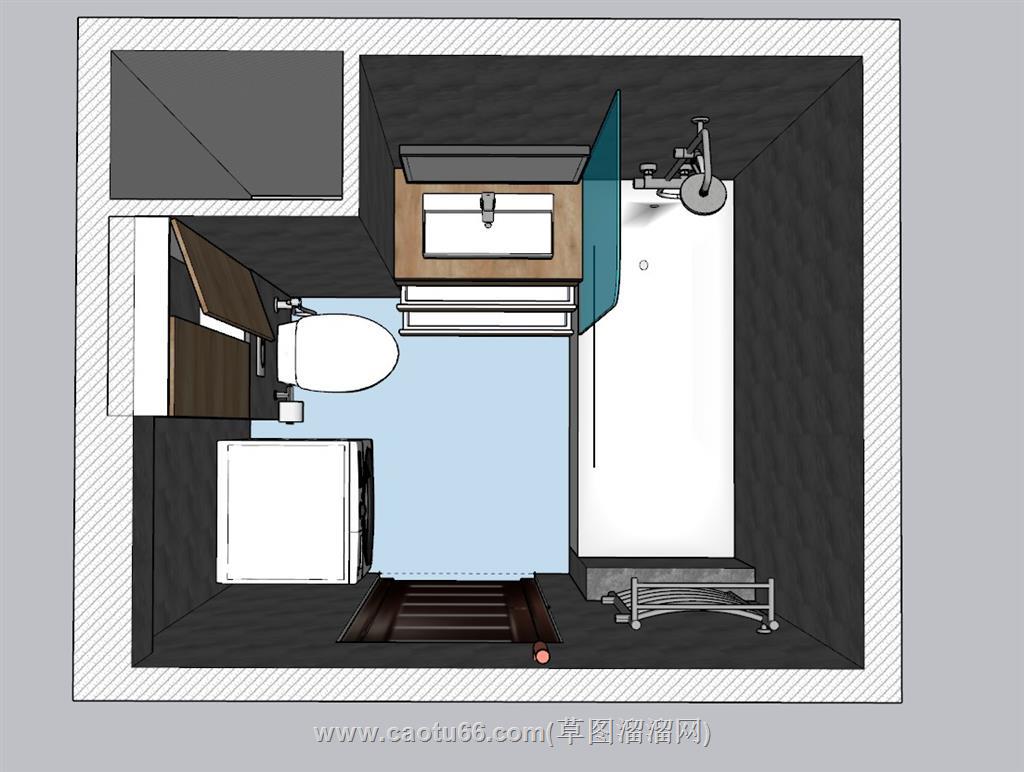 浴室卫生间SU模型 1