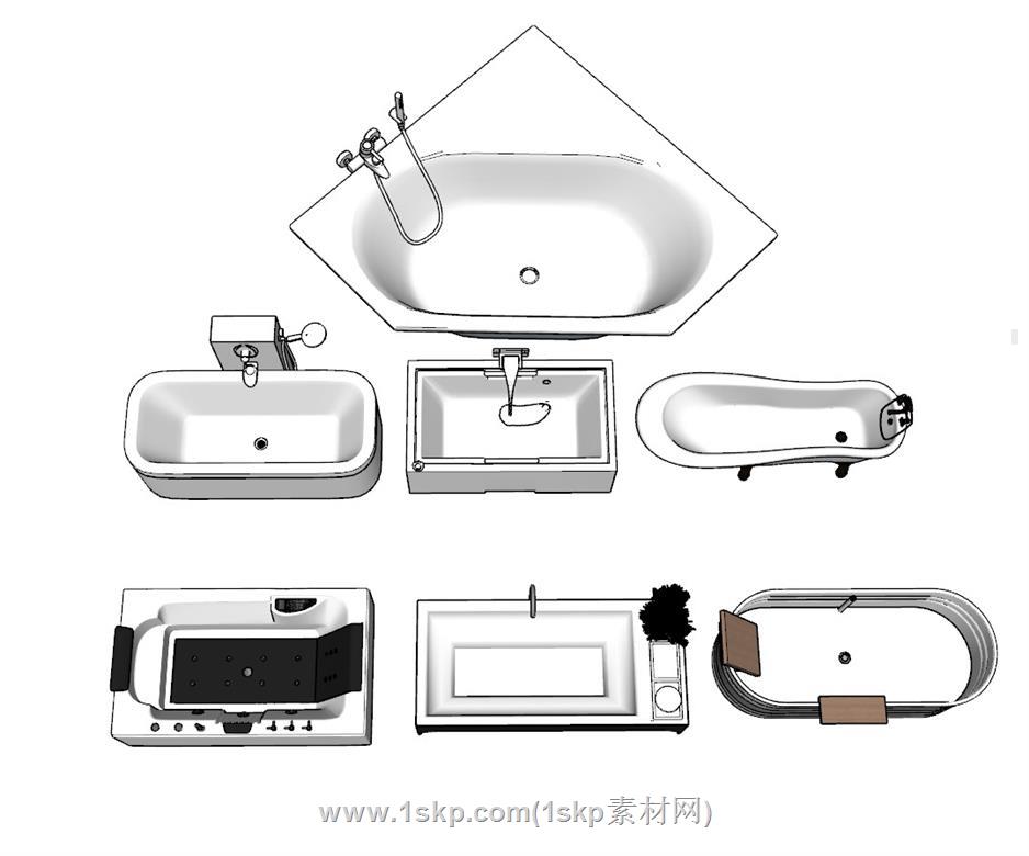 浴缸SU模型 1