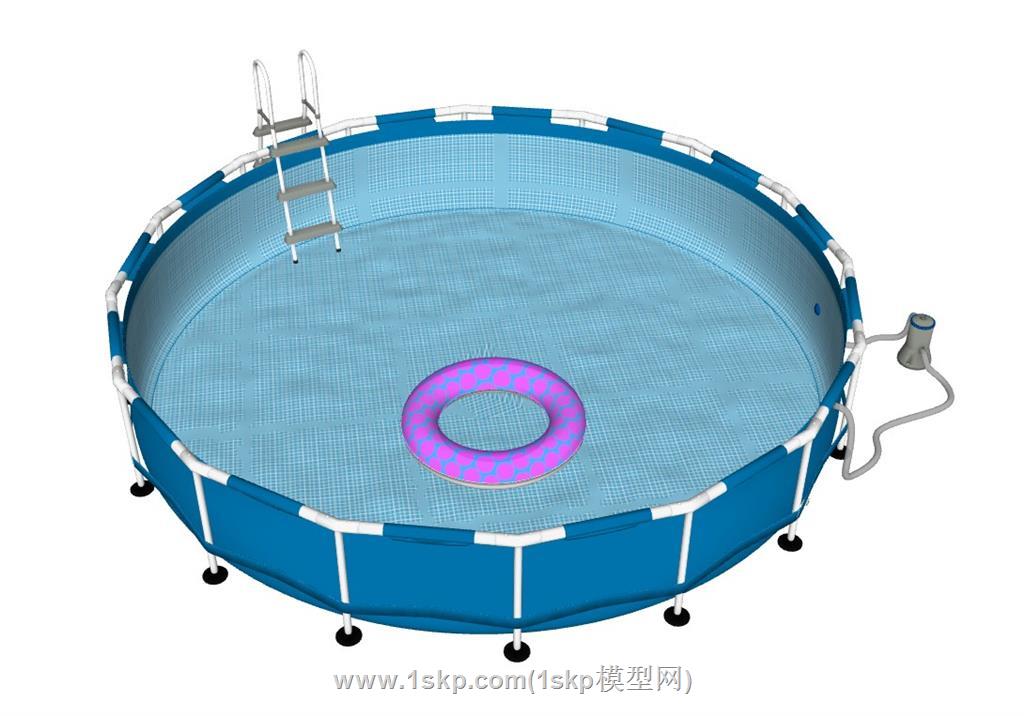 充气游泳池SU模型 1