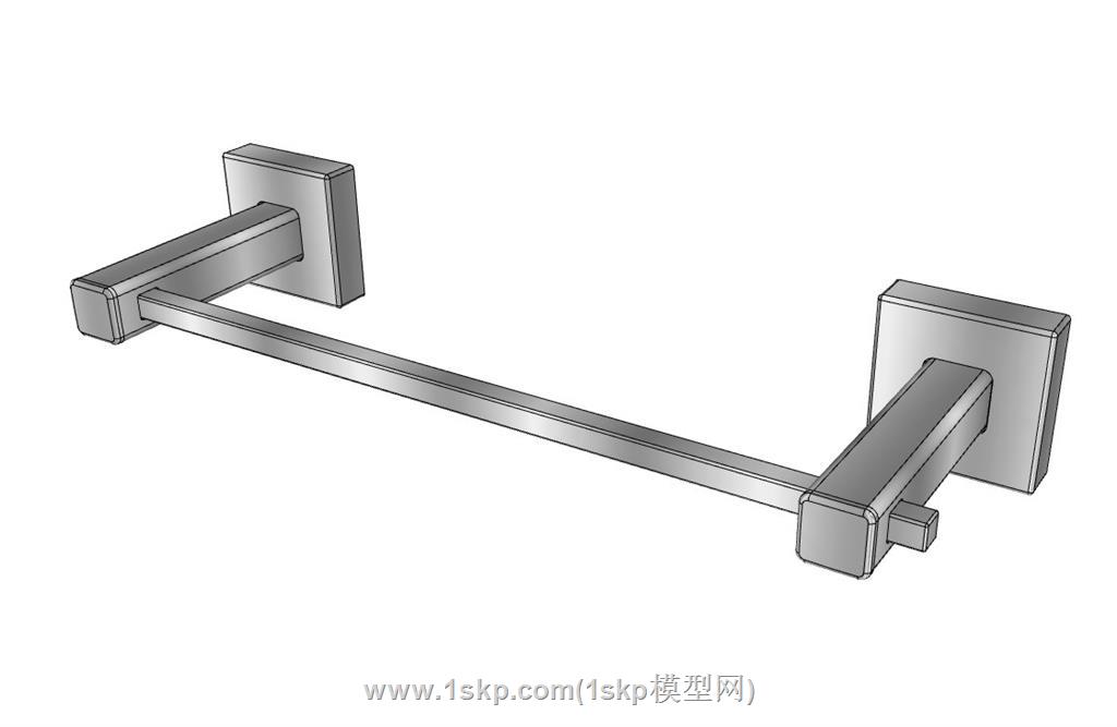 不锈钢毛巾架SU模型 1