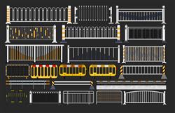 道路  栏杆  护栏  隔离栏
